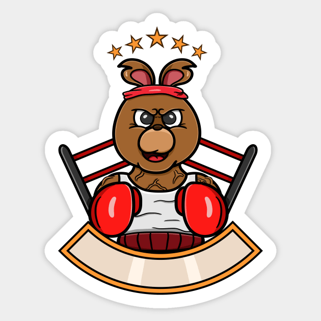 Boxing Bear  Cartoon Mascot Sticker by tedykurniawan12